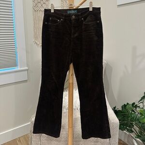 LRL Lauren Jeans Co Chocolate Brown Corduroy Pants Women’s 4P Petite